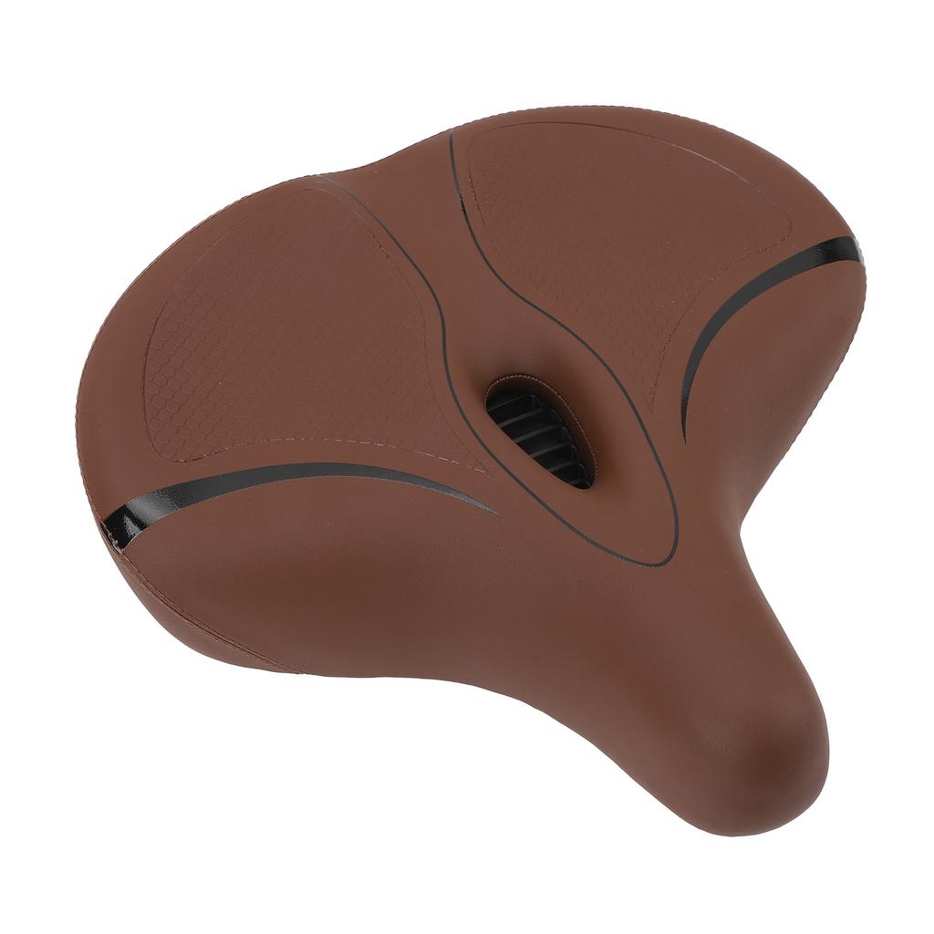 Велосипедное седло увеличенного размера с эффектом памяти, искусственная кожа, полое, дышащее, двойное, амортизирующее, велосипед