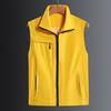 Мужской жилет, повседневный жилет без рукавов с лацканами на молнии, сплошной цвет, дышащий волонтерский общественный рабочий пальто, жилет, женская рабочая одежда, униформа, верхняя одежда