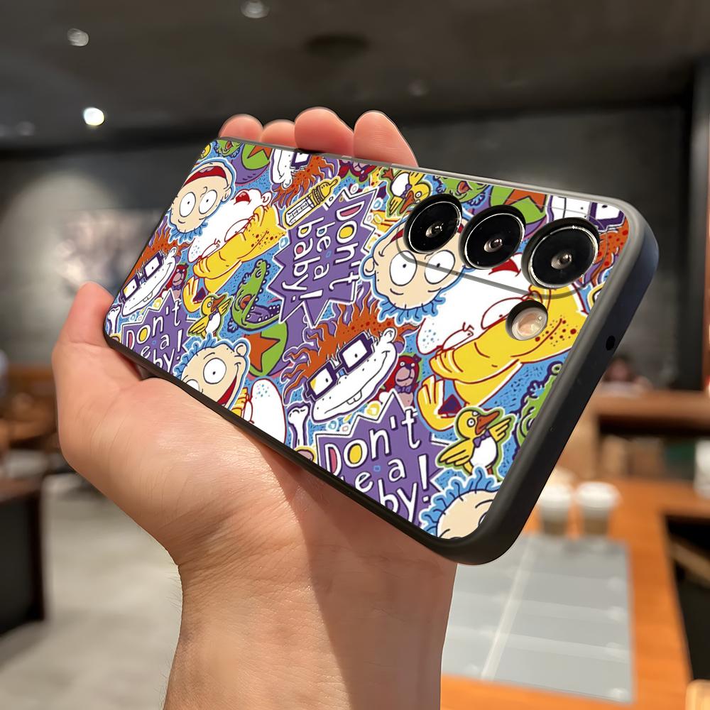 Movie R-Rugrats Cartoon R-ReptarS Phone Case For Samsung A56 A36 A26 A16 A15 A25 A35 A55 A14 A34 A24 A54 Black Soft Shell