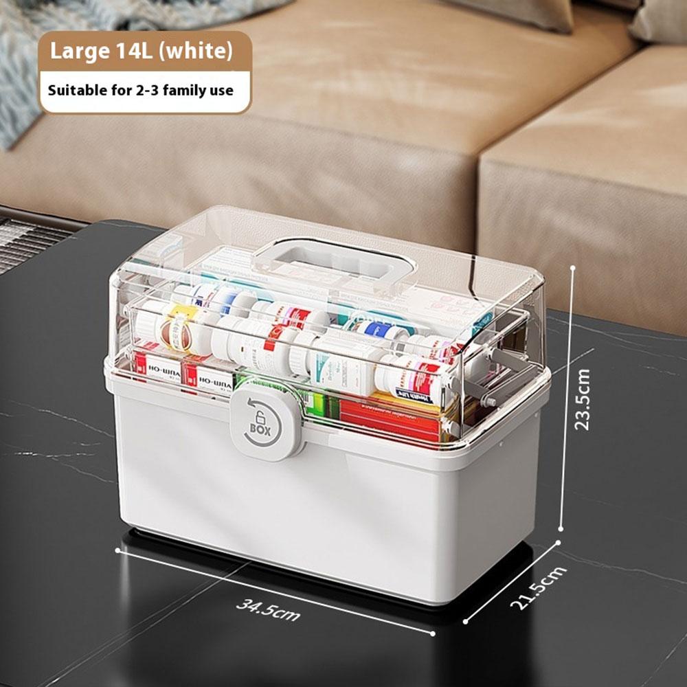 3 Size Large Capacity Medicine Box Medicine Storage Box for Home Multi Layer Portable First Aid Kit Family Medicine Organizer