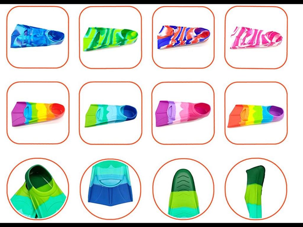 Hot-Selling Little Yellow Duck Silicone Swim Fins for Kids - Freestyle & Diving Training Equipment