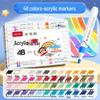 Washable Non-Bleeding Acrylic Markers for Kids - Stackable, Watercolor Pens for Elementary Students