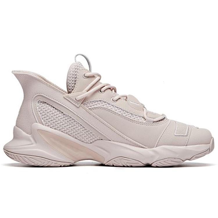 Anta Player 2 Cushioning Slip Resistant Abrasion Resistant High top Basketball Shoes Men's Gray 11941662S-4