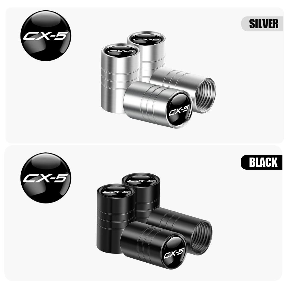 4pcs Car Tire Valve caps Metal Cap Case Decor Dustproof Accessories For Mazda 2 3 5 6 Axela Atenza Speed 6 CX-3 CX-4 CX 5 CX7 MS NH9
