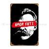 Фридрих Ницше С повязкой на глазах Amor Fati Металлическая табличка Постер Украшение для гаража Классический Индивидуальный Кинотеатр Жестяная вывеска Постер