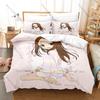 Teasing Master Takagi-san 3PCS Bedding Set Cute Anime Girl Print Soft Microfiber Duvet Cover Pillowcase Bedroom Decor