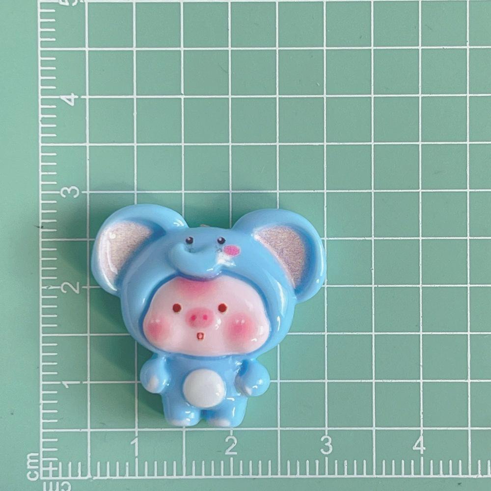 Милые мультяшные свинки, смоляные аксессуары для DIY чехлов для телефонов и аксессуаров для волос, крем-клей
