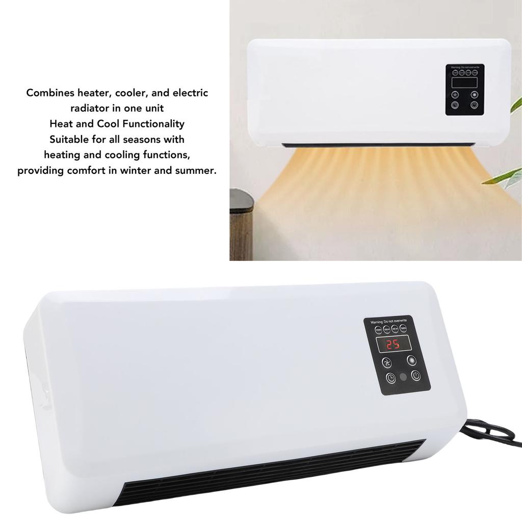 Wall Mounted Air Conditioner Easy To Operate Low Noise Portable Efficient Space Saving Wall Hanging Heater Cooler for Bathroom