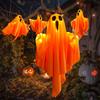 White Ghost Led Hanging Lights For Halloween Festive Decor Spooky Atmosphere