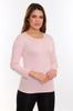Women's Fashion Big Size Body Plus Size Round Neck Long Sleeve Viscose Pink Body
