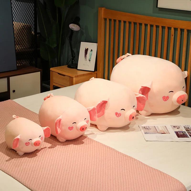 Мягкая хлопковая розовая свинка плюшевые игрушки имитация животных спящий ребенок обнимает мягкую подушку круглая огромная креативная милая кукла подарок на день рождения