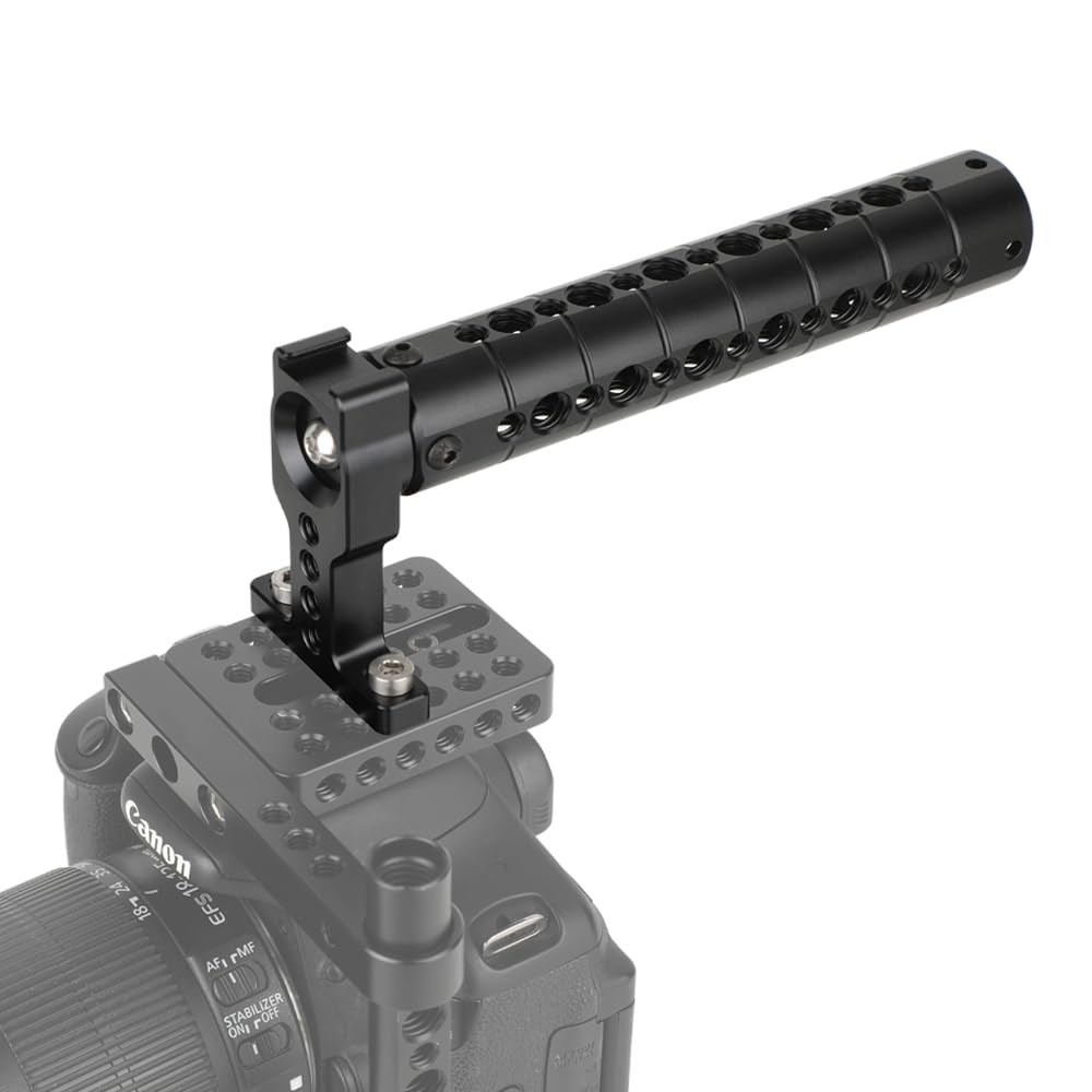 SZRIG Top Handle Grip with Cold Shoe Mount for Camera Cage (Black)