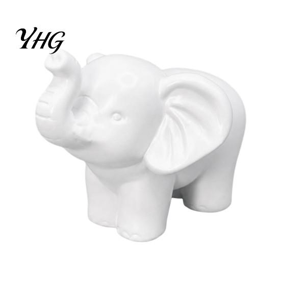 Luck Symbols for Good Fortune Mini Resin Elephant Figurine, Statue Tabletop Decor, Minimalist Room Decor Accessories Small Ornament Home Office Shelf,