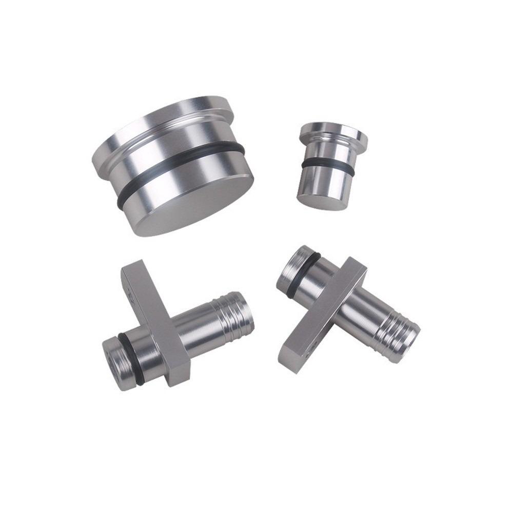 4 Pcs/Set Diesel Compatible Reroute Resonator Delete Kit for GM Duramax 6.6L Silver