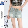 ORIGIN Светло-голубые джинсовые шорты с высокой талией