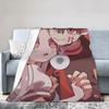 Hanakos x Yashiro Super Warm Plush Throw Blanket for Students  Funny Flannel Sofa Bedspread Outdoor Bed Cover