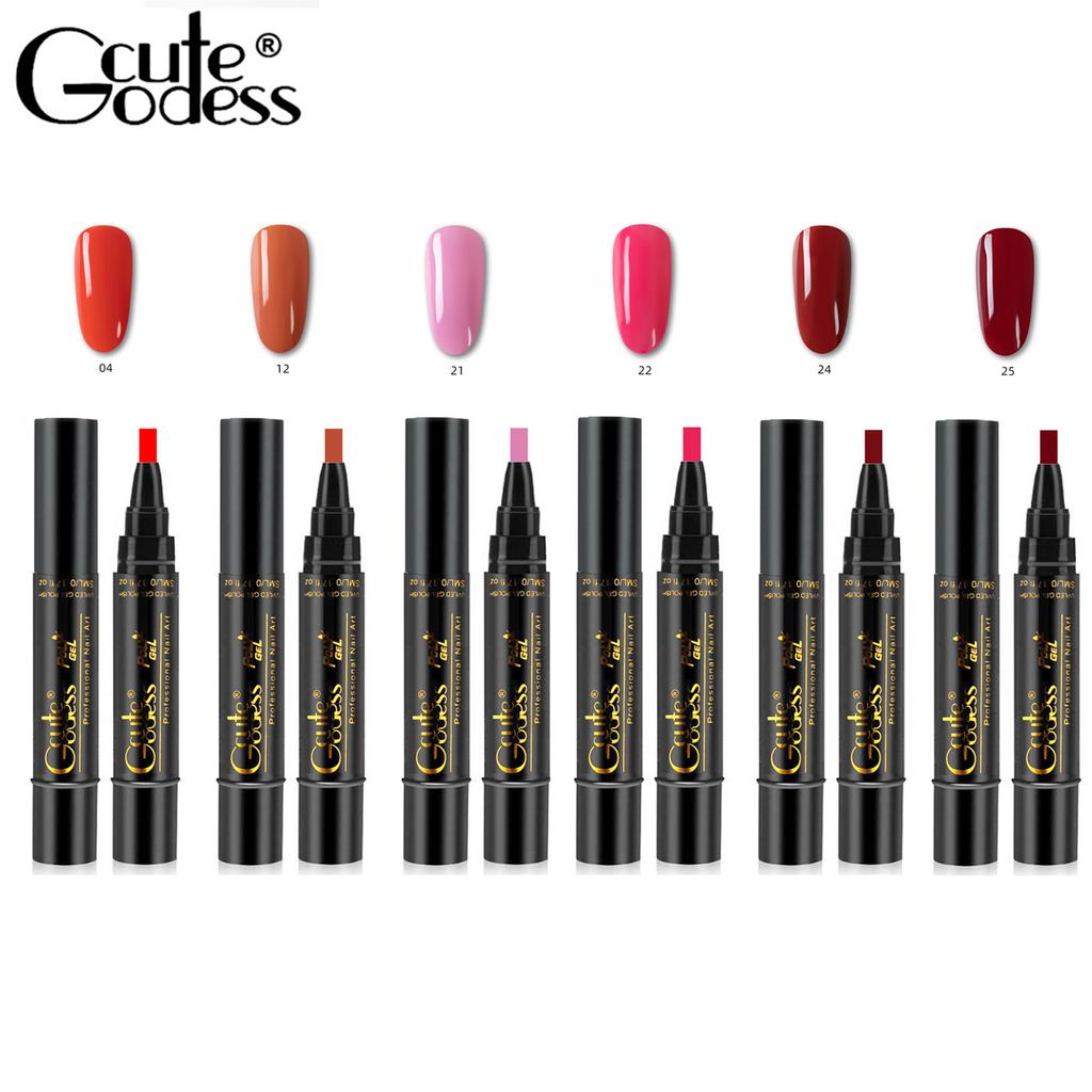 Гель-лак для ногтей, 6 шт., гелевая ручка для ногтей в один шаг, 3 в 1, замачиваемая УФ-светодиодная лампа, инструменты для дизайна ногтей