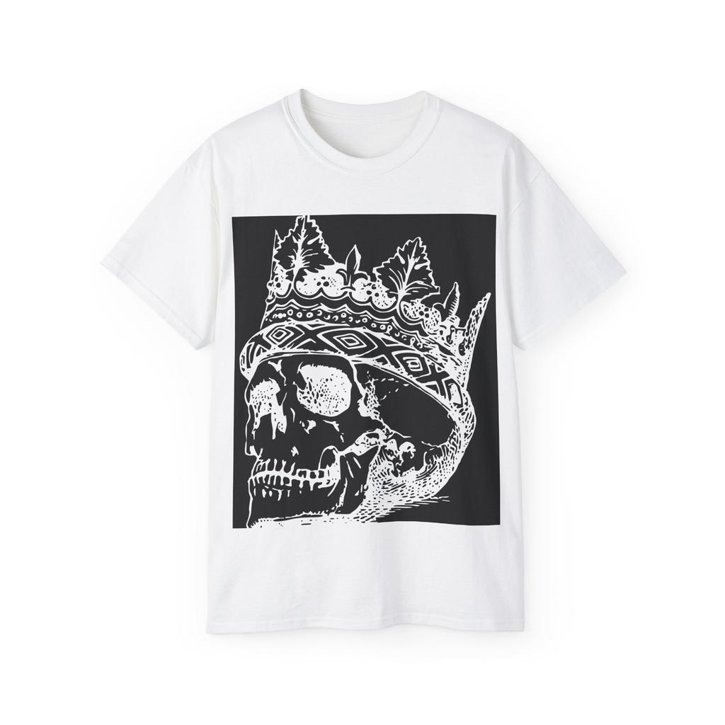 Halloween, Skull, King, Black/White