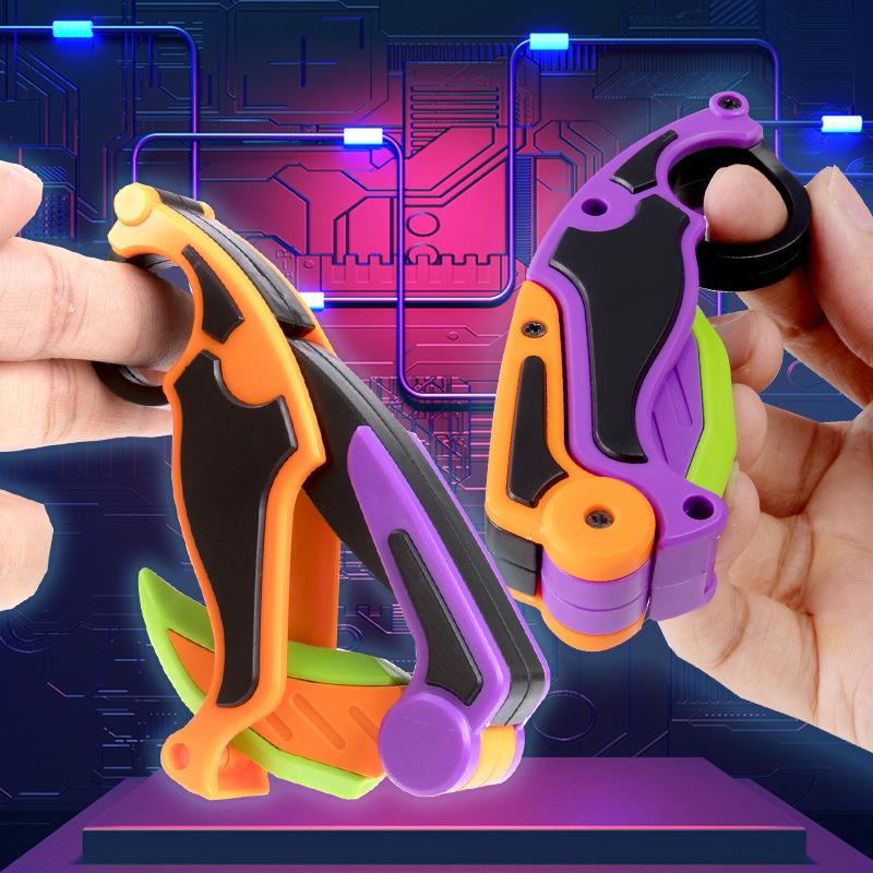 Складной нож-коготь, напечатанный на 3D-принтере - Мини-нож-редиска, игрушка для снятия скуки