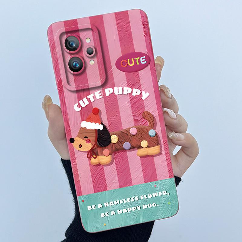 For Realme GT 2 Pro Phone Case Cute Panda Girl Cats Liquid Silicone Camera Protection Back Cover For Realme GT2 Pro GT2Pro Funda