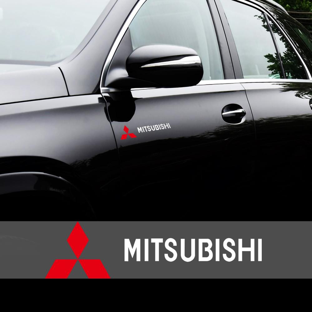 uldf10 Alphabet car logo sticker waterproof car decoration For Mitsubishi Pajero Outlander XL Montero Lancer Triton l200 Galant Evo ASX