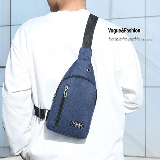 Мужская нагрудная сумка-слинг, большая вместительная водонепроницаемая парусиновая сумка с регулируемым ремешком на молнии, сумка через плечо для путешествий на открытом воздухе, сумка для телефона на одно плечо