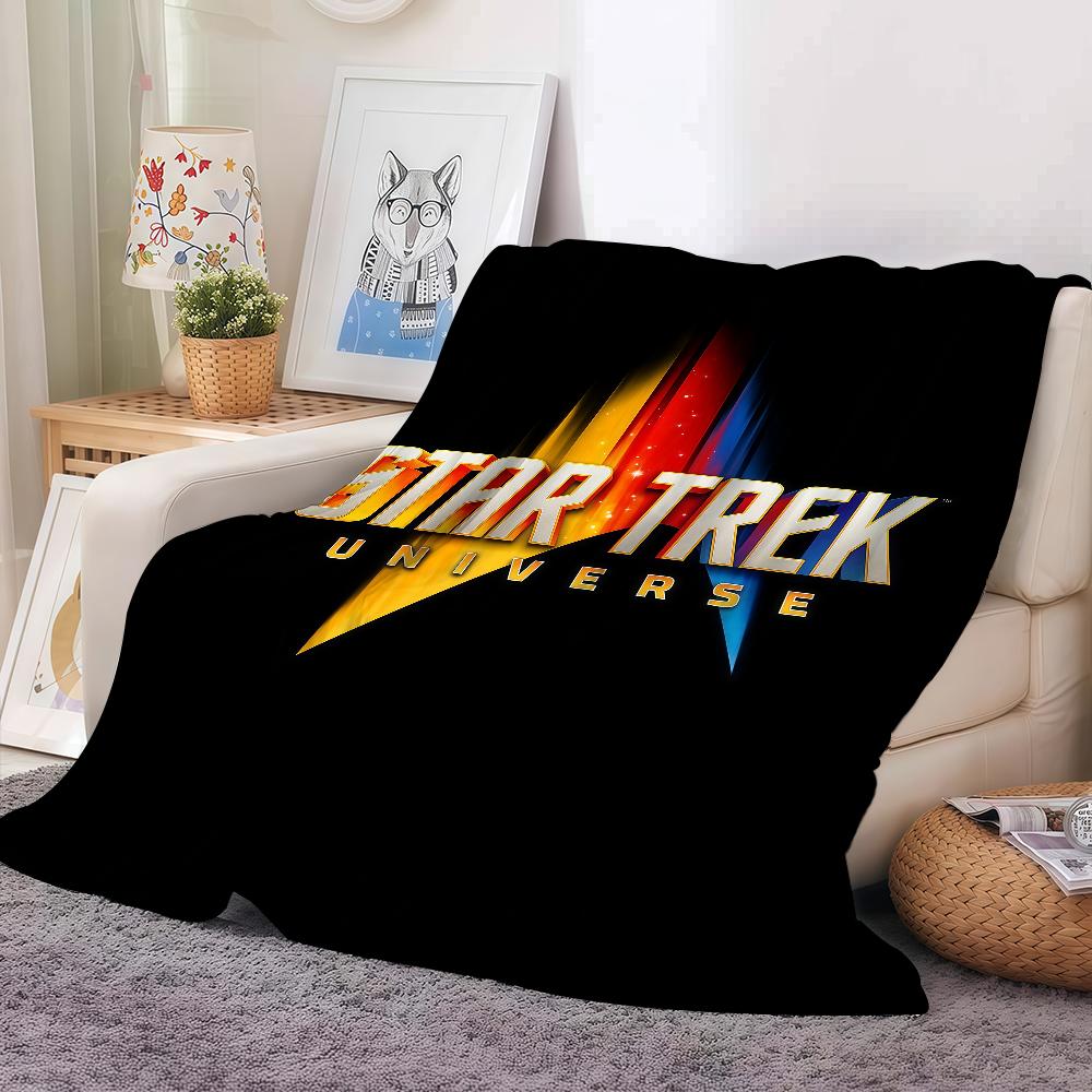 Плед S-Star T-Trek с логотипом Теплый и мягкий Подходит для спальни гостиной диван-кровать офиса путешествий кемпинга