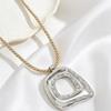 European and American Geometric Pendants, Metal Necklaces, Simple and Versatile Thick Rope Collarbone Chains, Hot-selling Neck Chains
