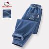Детские джинсы Hello Kitty 2026 Новый стиль Весенние брюки для девочек Весенняя одежда для больших детей Универсальные повседневные брюки