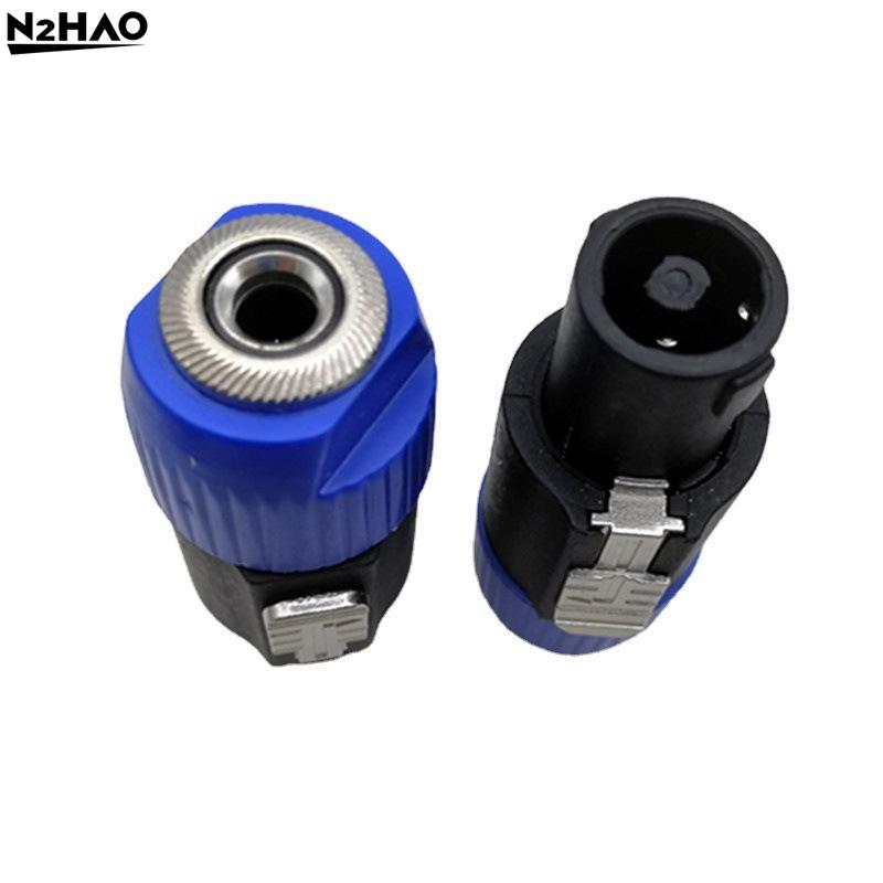 4 Pole Speaker Cable Plug to 65mm Converter Male to 14 Inch TS Female Adapter for Amplifiers and Large PA System