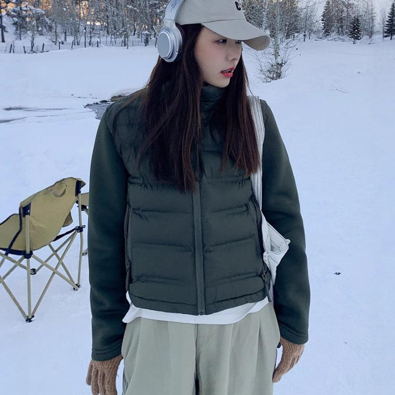 Women S Thick Short Hooded Cotton Jacket European American Style