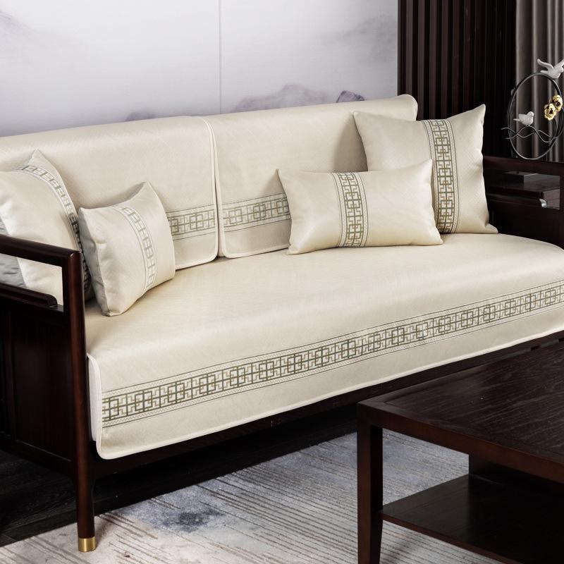 Подушка для дивана из ледяного шелка, летняя подушка для сиденья на лето, нескользящая, новая, китайская, простая, современная, чехол для дивана, чехол для сиденья, подушка для сиденья