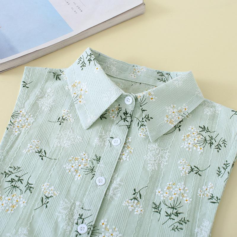 Cotton Floral Fake Collar for Woman Detachable Collars Removable Neckwear False Collar Shirt Tie Half Shirt Decor Nep Kraagie