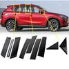 For Mazda CX-5 2013-2016 Carbon Fiber Look Car Door Trim Pillar Posts Cover Kits Stickers Window Decoration