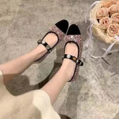 Туфли женские Мэри Джейн балетки женские модные балетки женские блестящие круглые носки пряжка ремешок мягкая подошва женская обувь