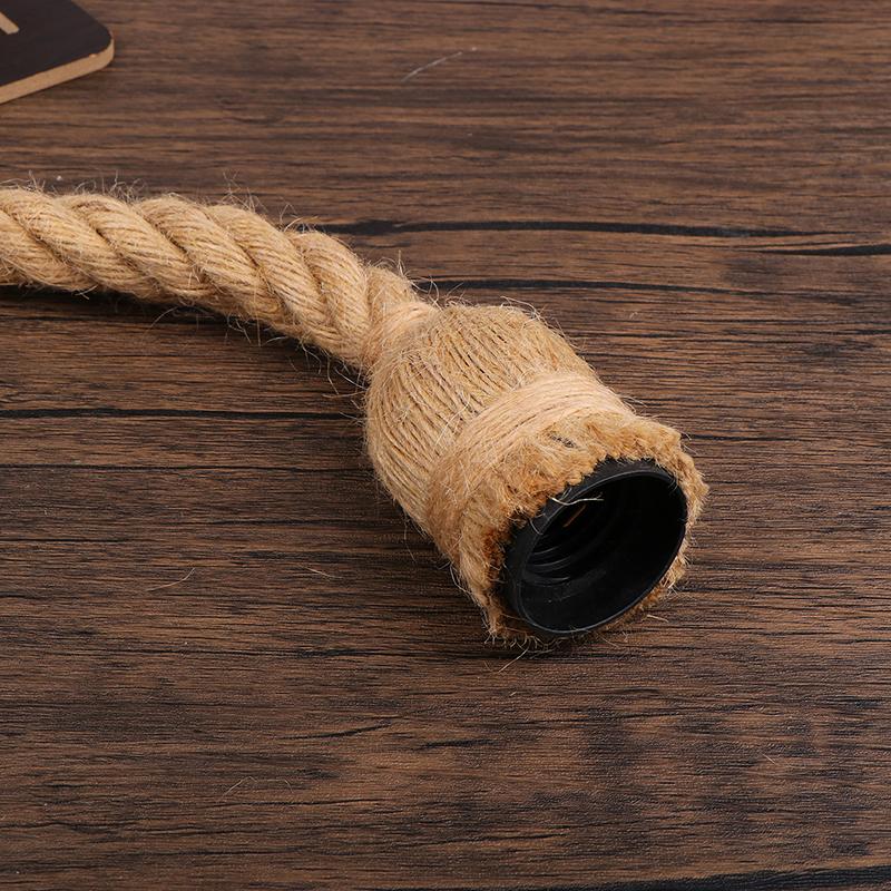 Американский винтажный подвесной светильник из пеньковой веревки для ресторана, бара, кафе, индустриальные подвесные светильники, светильники из сплетенной вручную веревки