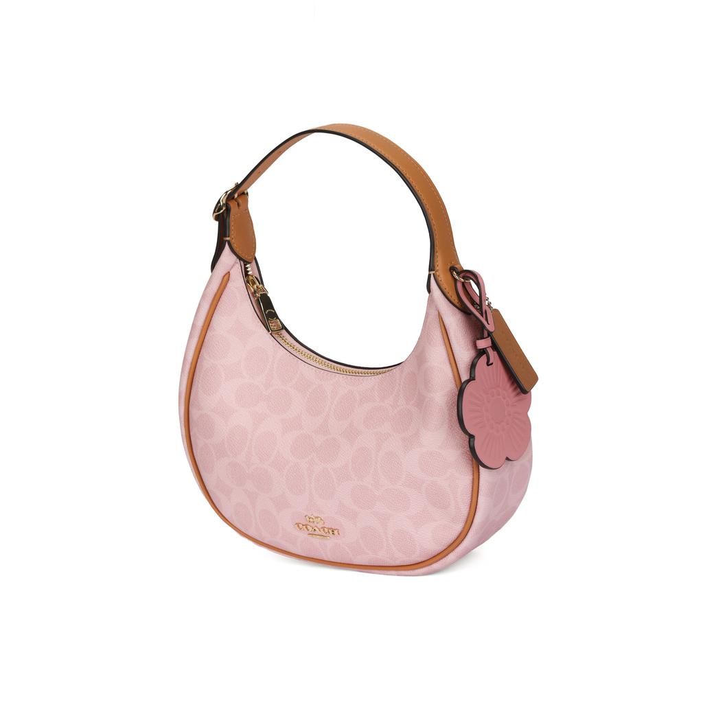 Coach Сумка Carmen Crossbody 20 Регулируемый ремень Принт Модная Сумка Новый Месяц Цветочный кулон Сумка через плечо Маленькая Женская сумка через плечо Розовый CDW86-IMPO