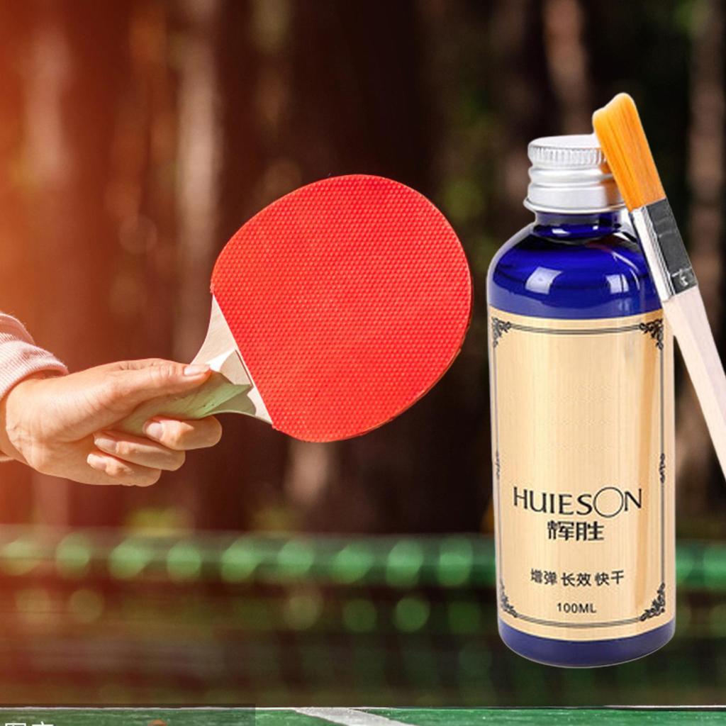 100 мл Быстрый Клей SuperGlue Профессиональный Жидкий Клей для Настольного Тенниса С Кисточкой Накладки для Ракетки Пинг-Понг Клей для Настольного Тенниса Клейкий