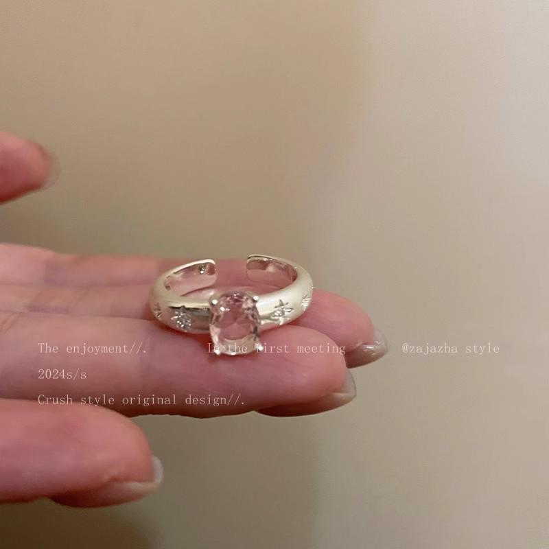 Комплект колец Love с корейским цирконием — роскошные простые кольца для универсального стиля