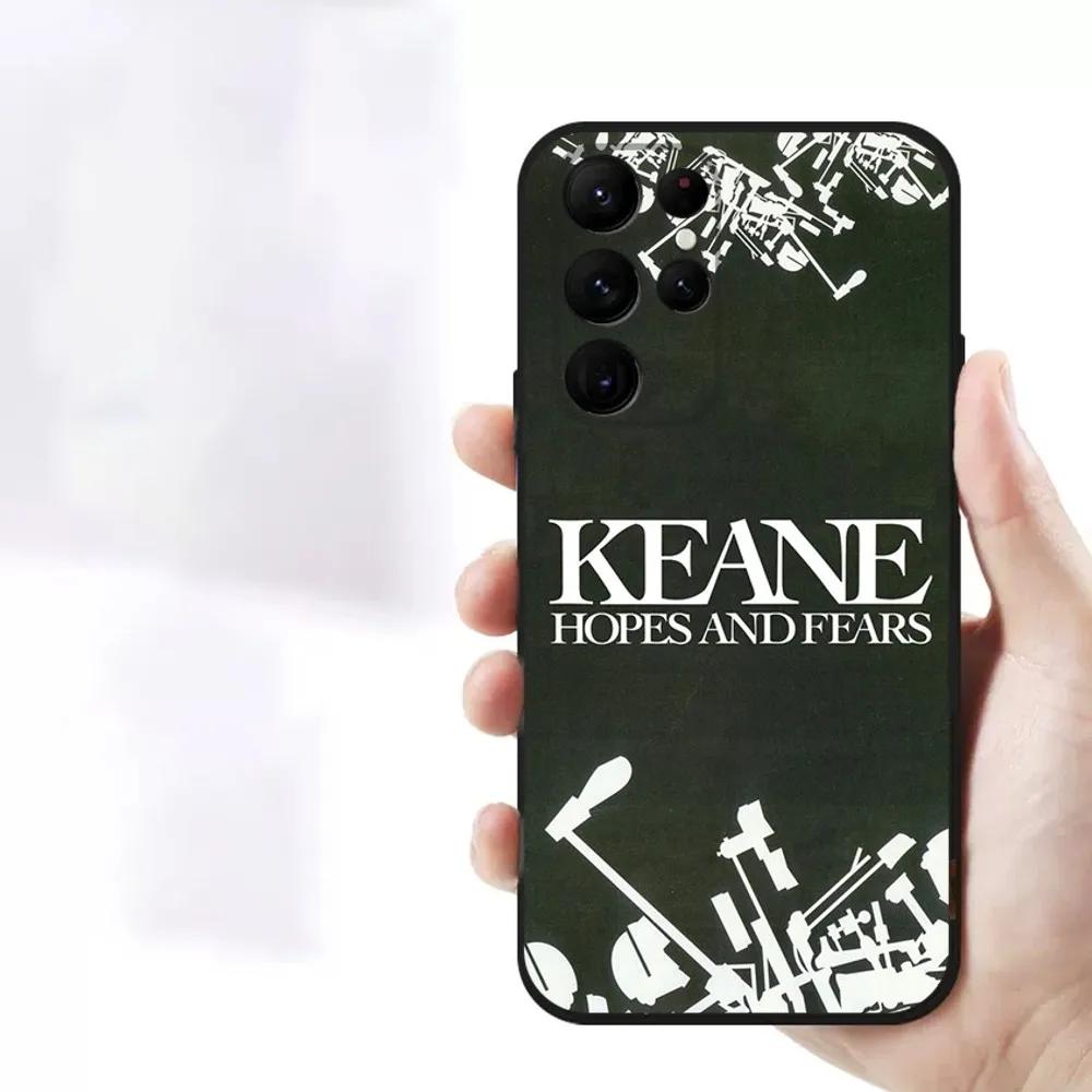 Music K-KEANE Phone Case For Samsung S23,23,22,30,21,10,9,Note20 Ultra,Lite,Ultra,5G,Plus,FE,Black Soft Case