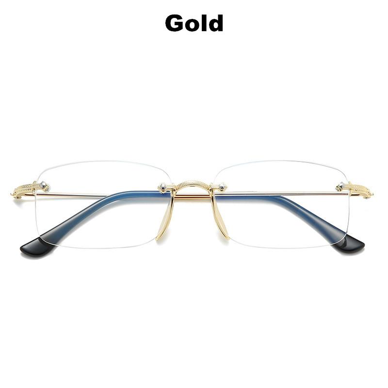 Borderless Reading Glasses Men Business Metal Glasses For Reader Mens Presbyopia Optical Eyeglasses +1.0 1.5 2.0 2.5 3.0 3.5 4.0