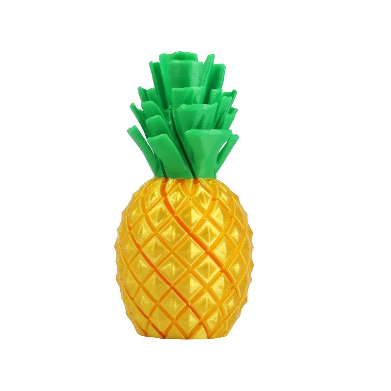 3D Printed Pineapple Puzzle Toy Rotating Stress Relief Model Desktop Ornament Fidget Toy for Adults and Kids Educational and Decorative Use