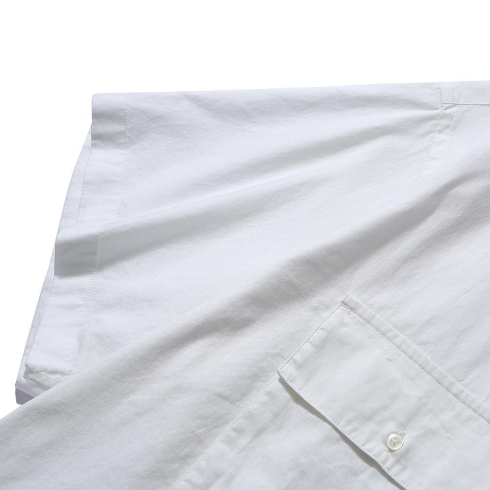 MOIF [Весна/Лето 24] Широкая полурубашка в стиле utility / Цвет Off White, Оксфорд