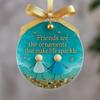 Yousheng Handmade Sea Glass Art Friendship Ornament Timeless Friendship Keepsake for Best Friends Sea Glass Art Hanging Decoration for Christmas Tree