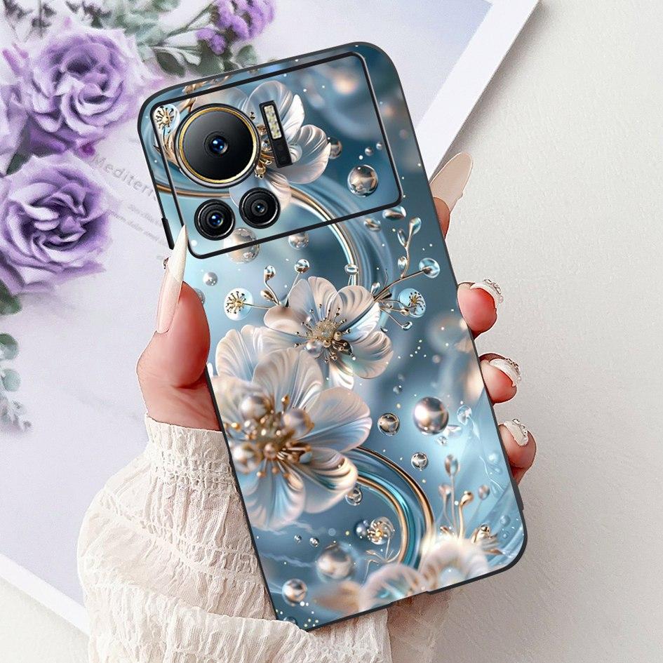 Для Infinix Note 12 VIP Чехол X672 Чехол Новый Стильный Цветок Бабочка Мягкий Силиконовый Чехол для Телефона Для Infinix Note 12i X6819 Бампер