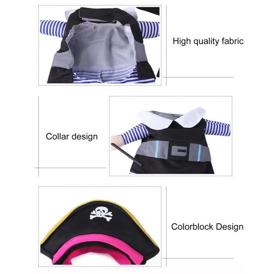 Костюм для косплея для домашних животных, нарядное платье для улучшения атмосферы, забавная одежда для домашних животных, пиратов, собак и кошек
