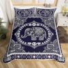 African Elephant Duvet Cover Exotic Western Animals Bedding Set Microfiber Bohemia Mandala Floral Quilt Cover King Queen Size