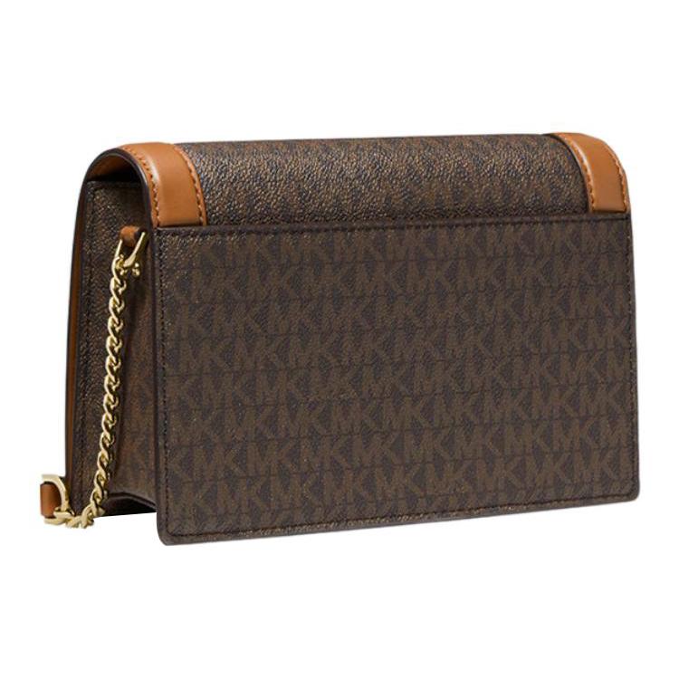 New MICHAEL KORS Jet Set Canvas Shoulder Bag, Crossbody Bag Tubas Women's Brown 32S2GJ6C7B