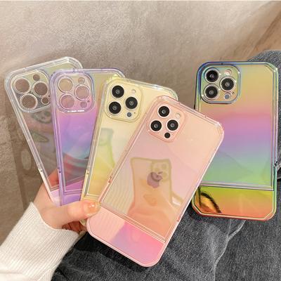 Чехол-держатель с лазерной подставкой Aurora для Iphone 13 12 11 Pro Max Xs Max Xr X 13pro 11, прозрачный противоударный бампер, задняя крышка