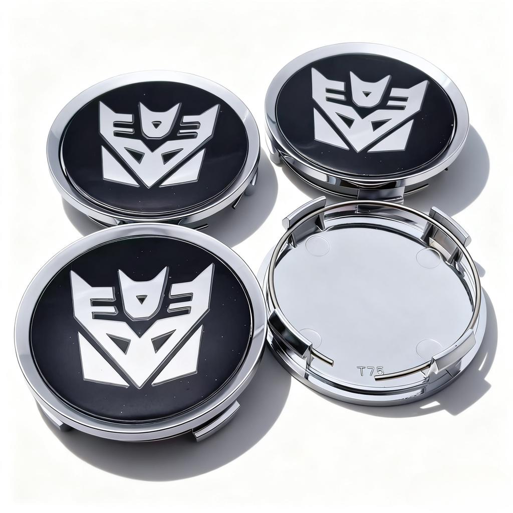 4pcs Transformers Logo Emblem Car Wheel Center Caps 74mm 69mm Wheels Hub Cap Decepticons Optimus Prime Badge Rim Hubcaps Cover